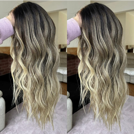 Natural Root with Platinum Highlights